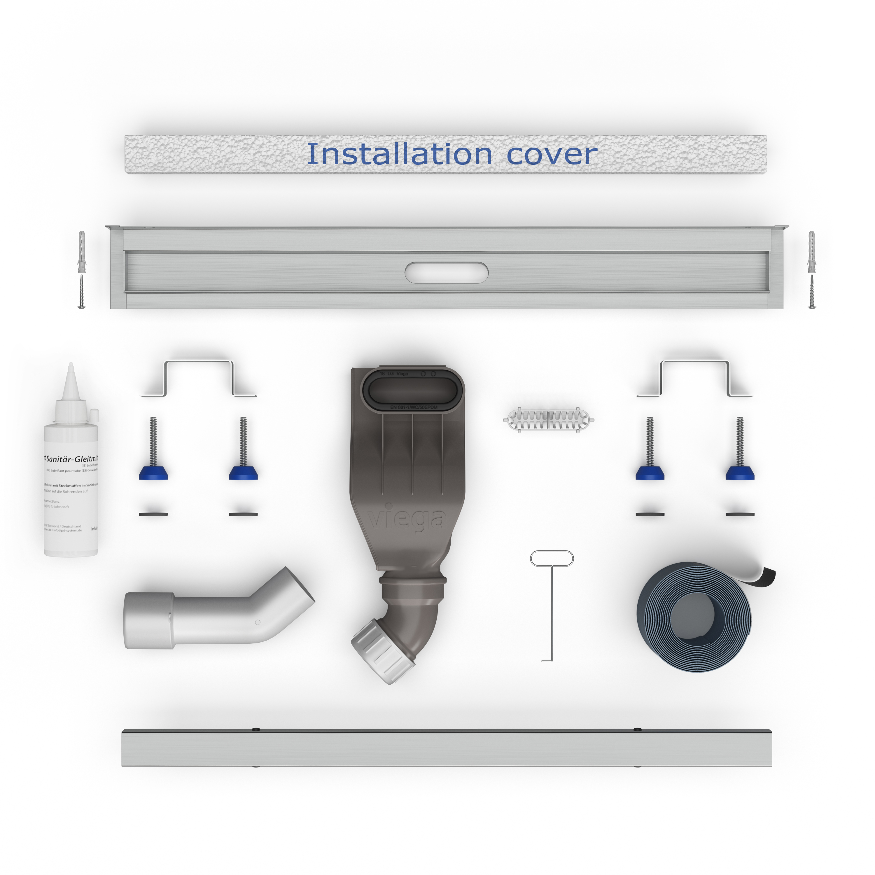 AQUABAD Duschrinne Slim Wall Pro - Blende "Bord"
