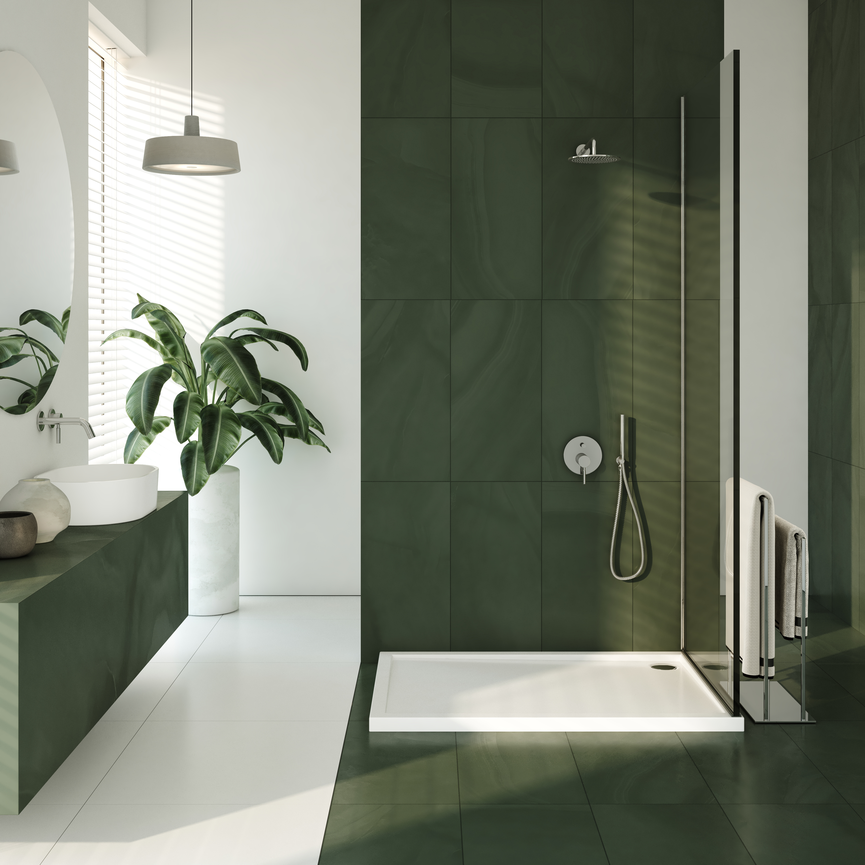 AQUABAD Duschwanne Basic Smooth White | Rechteck