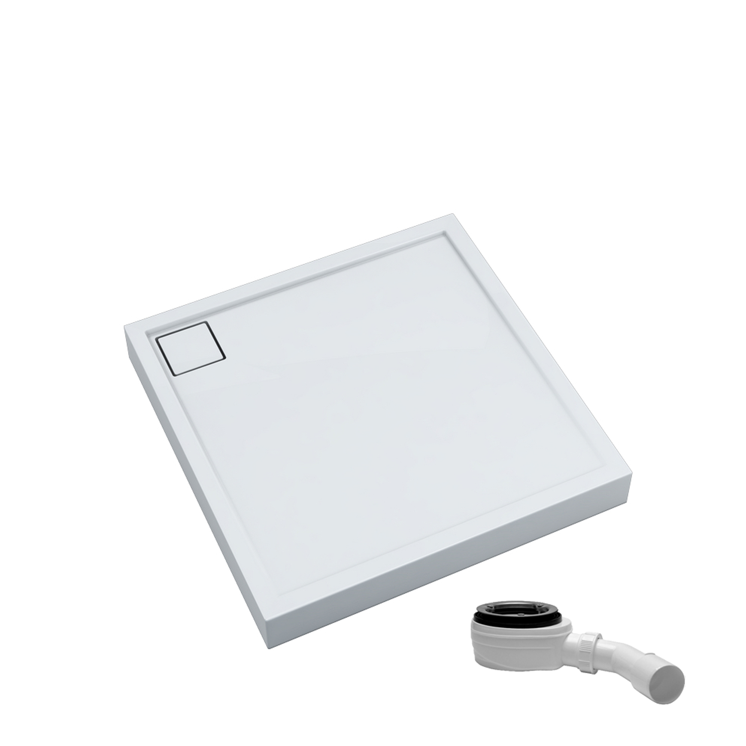 AQUABAD Duschwanne Finca | Quadrat | Smooth White