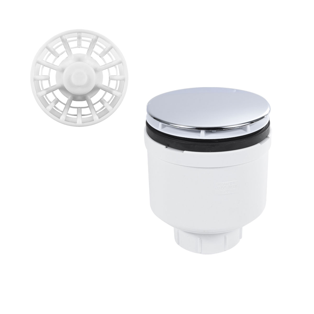 Trapflex Ablaufgarnitur Set inkl. McAlpine ST9038 Chrom