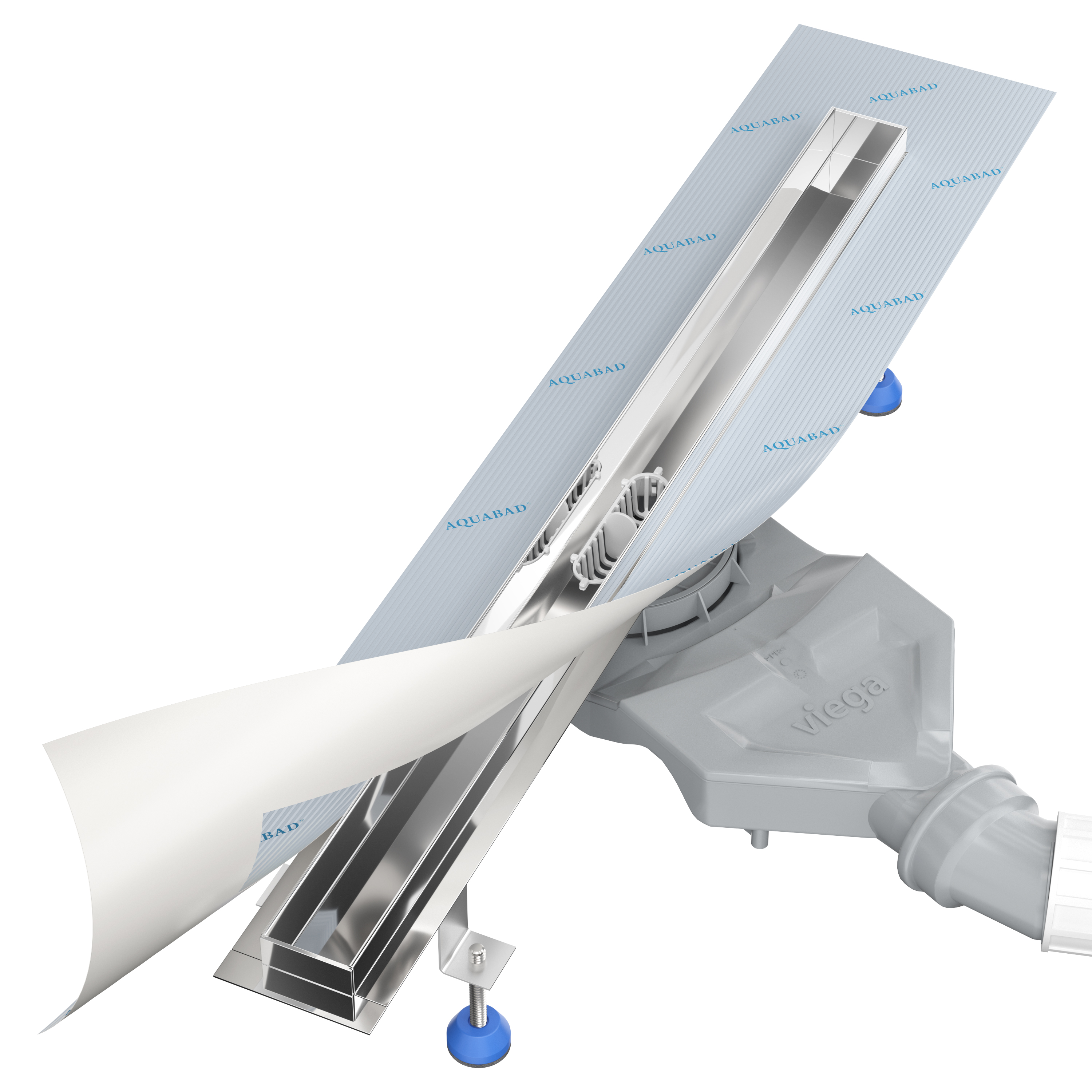 AQUABAD Duschrinne Slim Premium - Blende "Bord"
