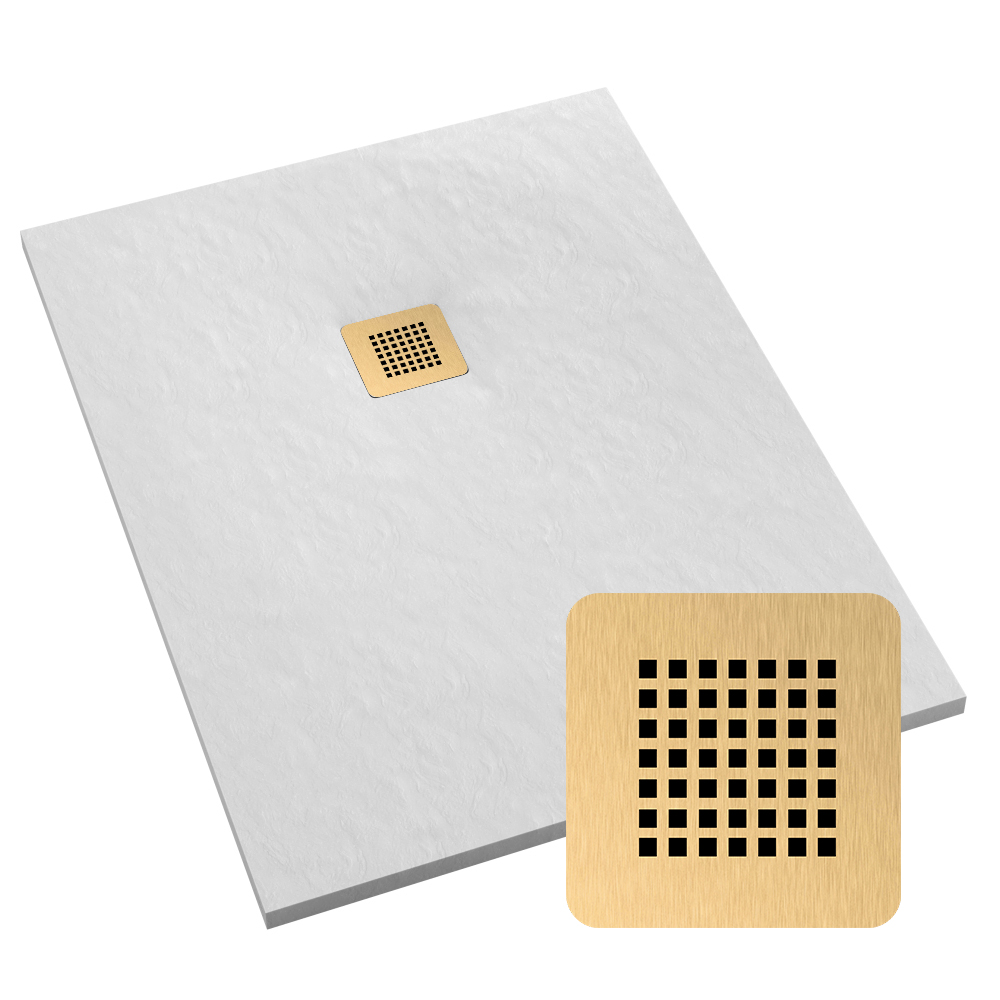AQUABAD Duschwanne Palast White Stone | Rechteck
