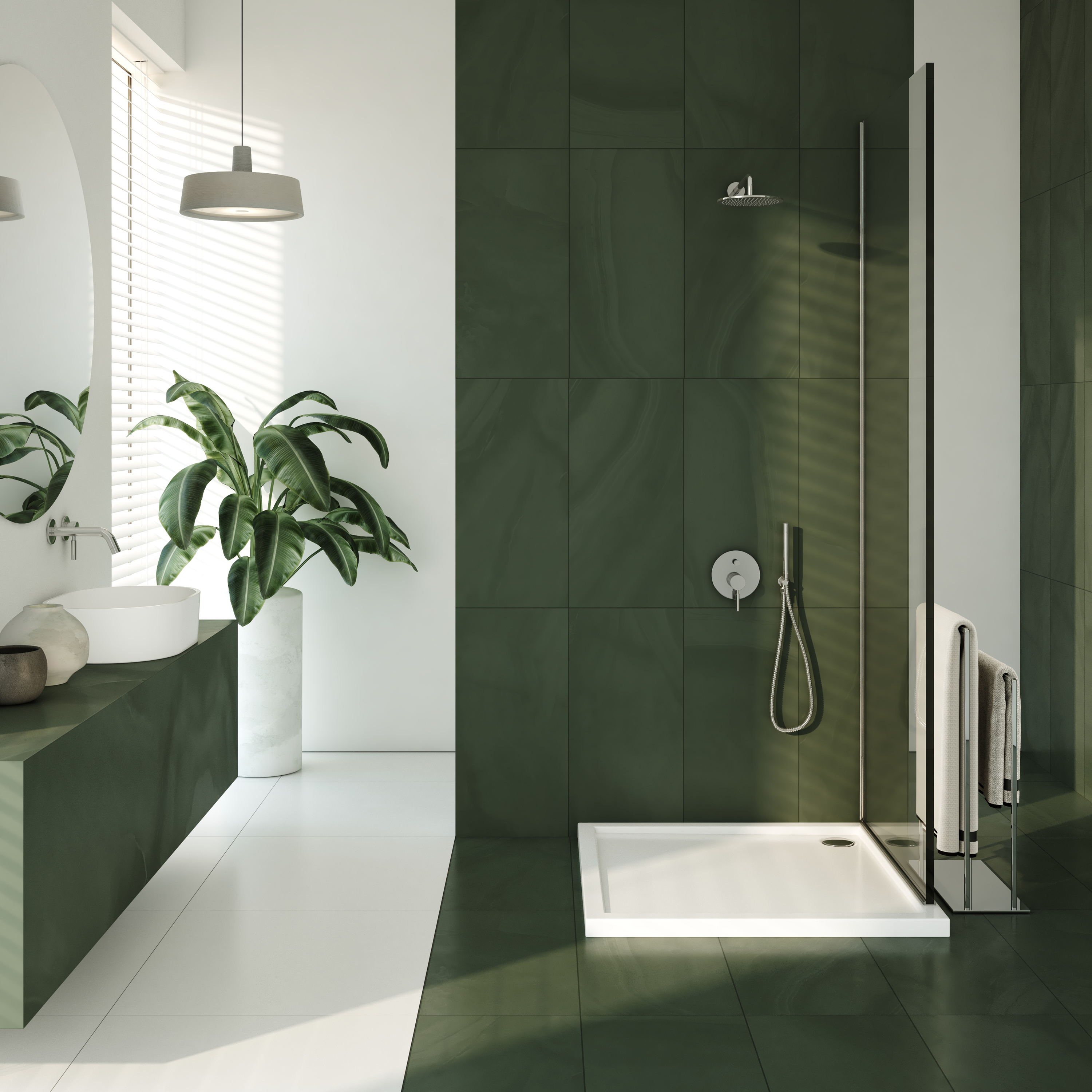 AQUABAD Duschwanne Basic Smooth White | Quadrat
