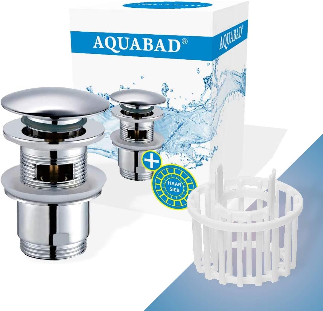 Aquabad Click Clack KURZ Ablaufgarnitur Set CC32HS Chrom