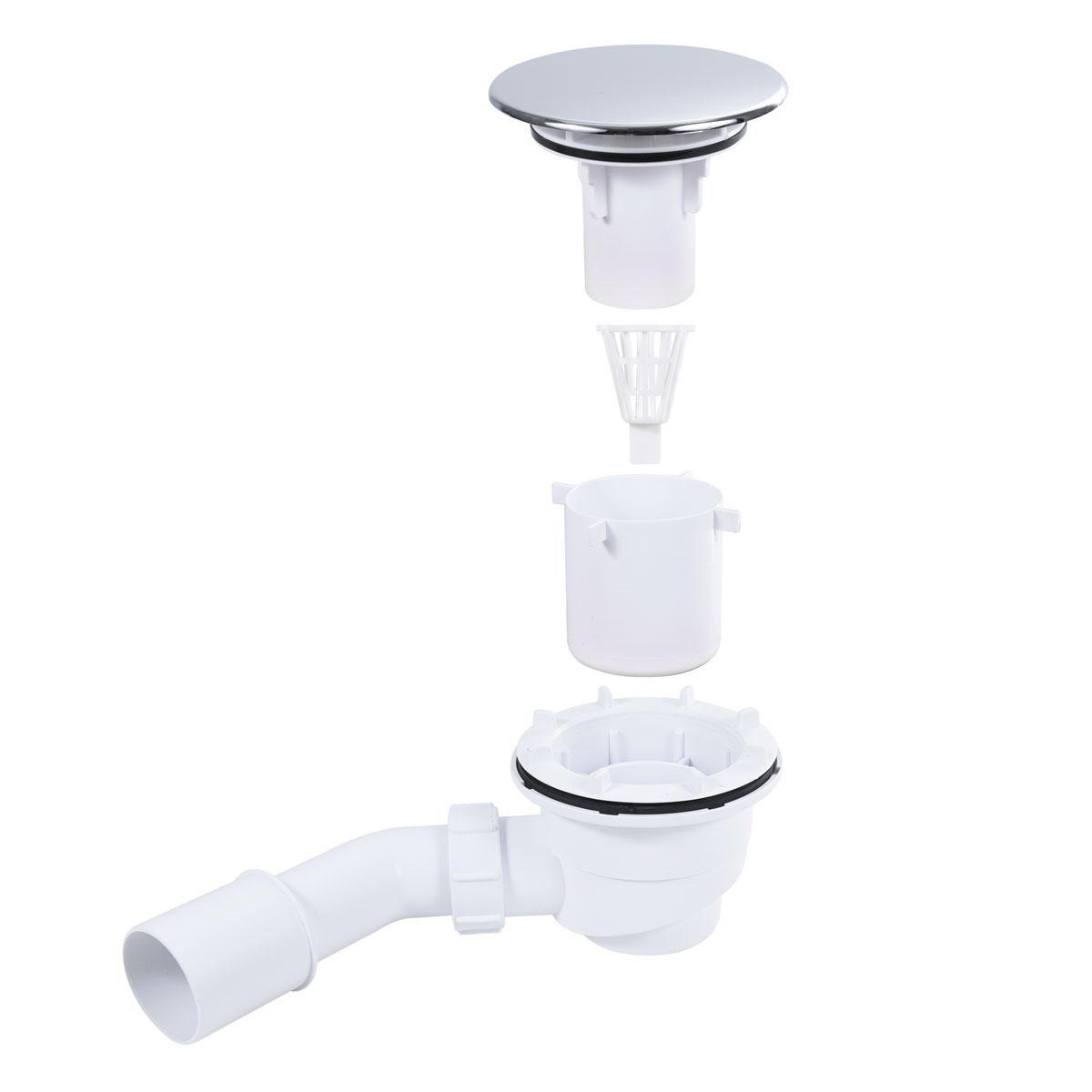 Trapflex Ablaufgarnitur Set inkl. McAlpine HC27 Chrom