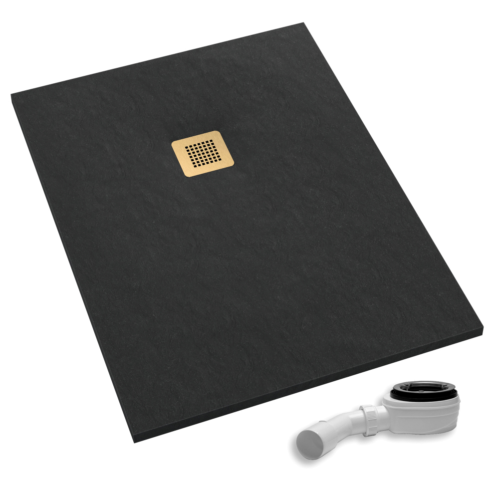 AQUABAD Duschwanne Palast Black Stone | Rechteck