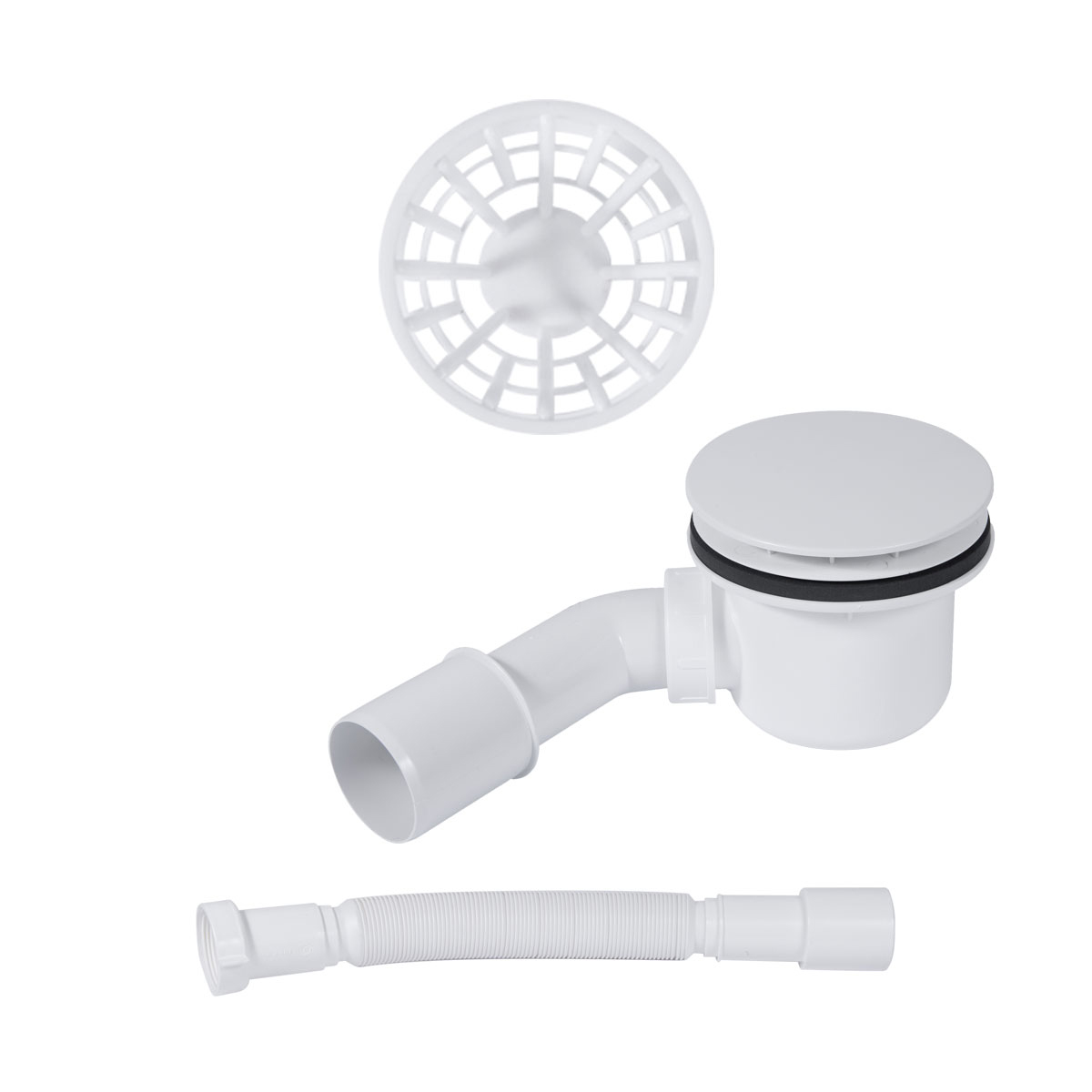 Trapflex Ablaufgarnitur Ø90mm Set mit Haube Weiß