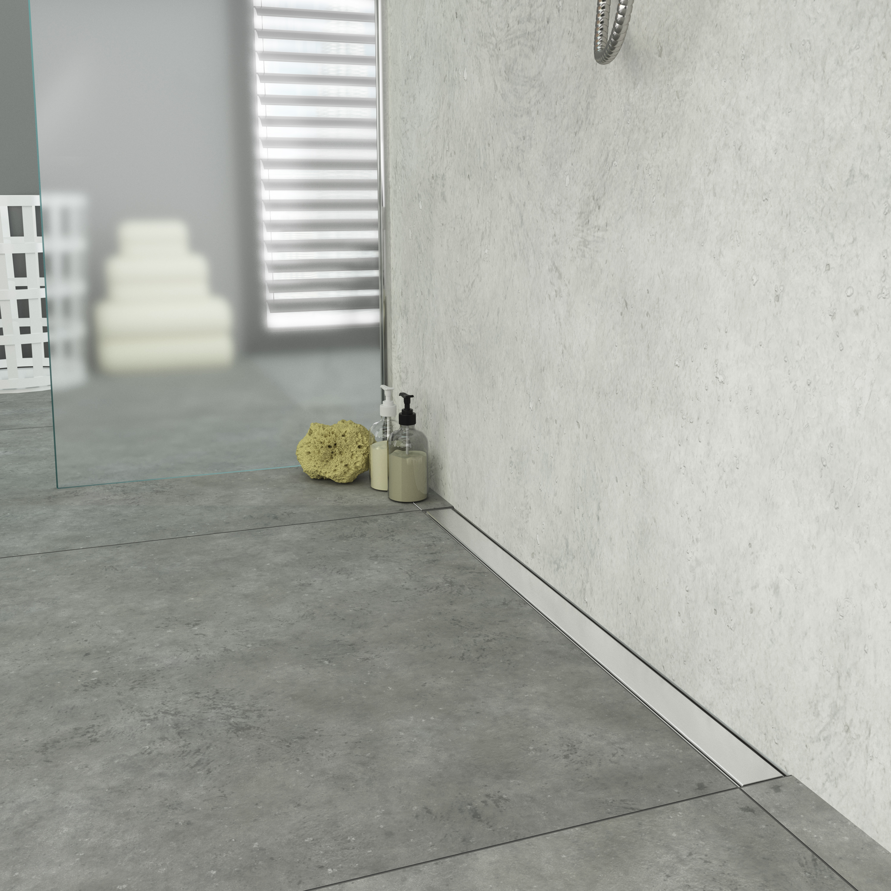 AQUABAD Duschrinne Slim Wall Pro - Blende "Bord"