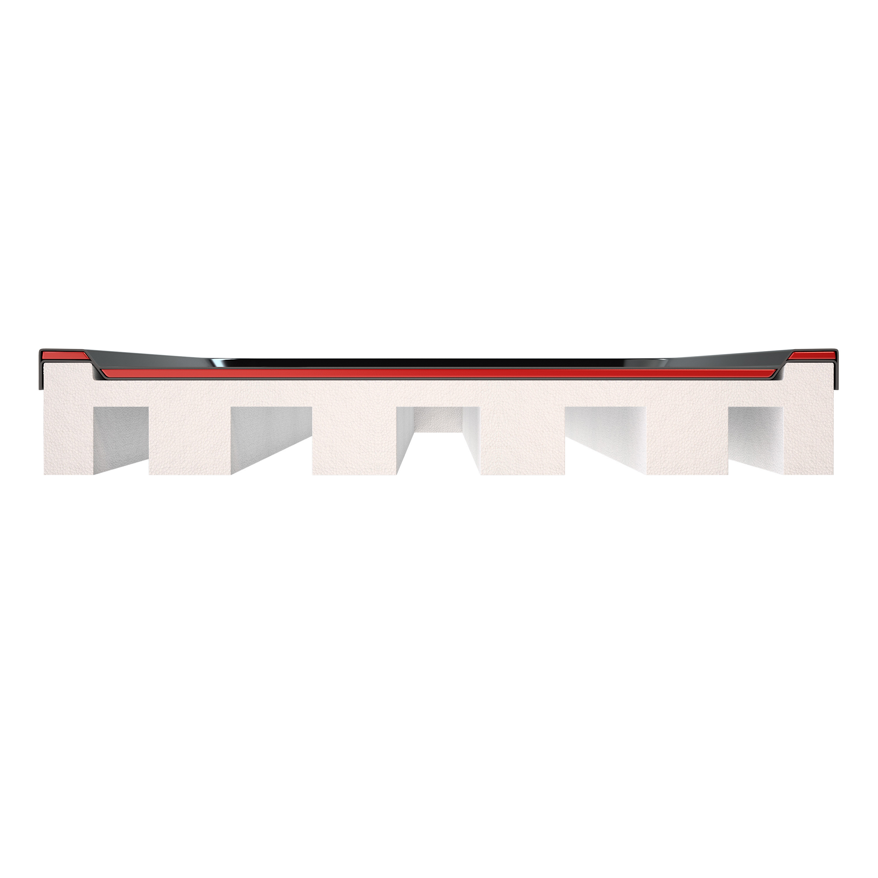 AQUABAD Duschwanne Set Basic Black Stone | Viertelkreis