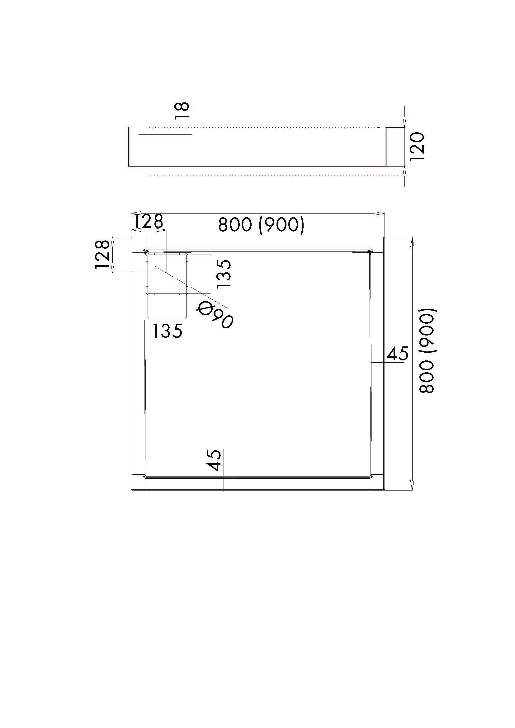AQUABAD Duschwanne Finca | Quadrat | Smooth White