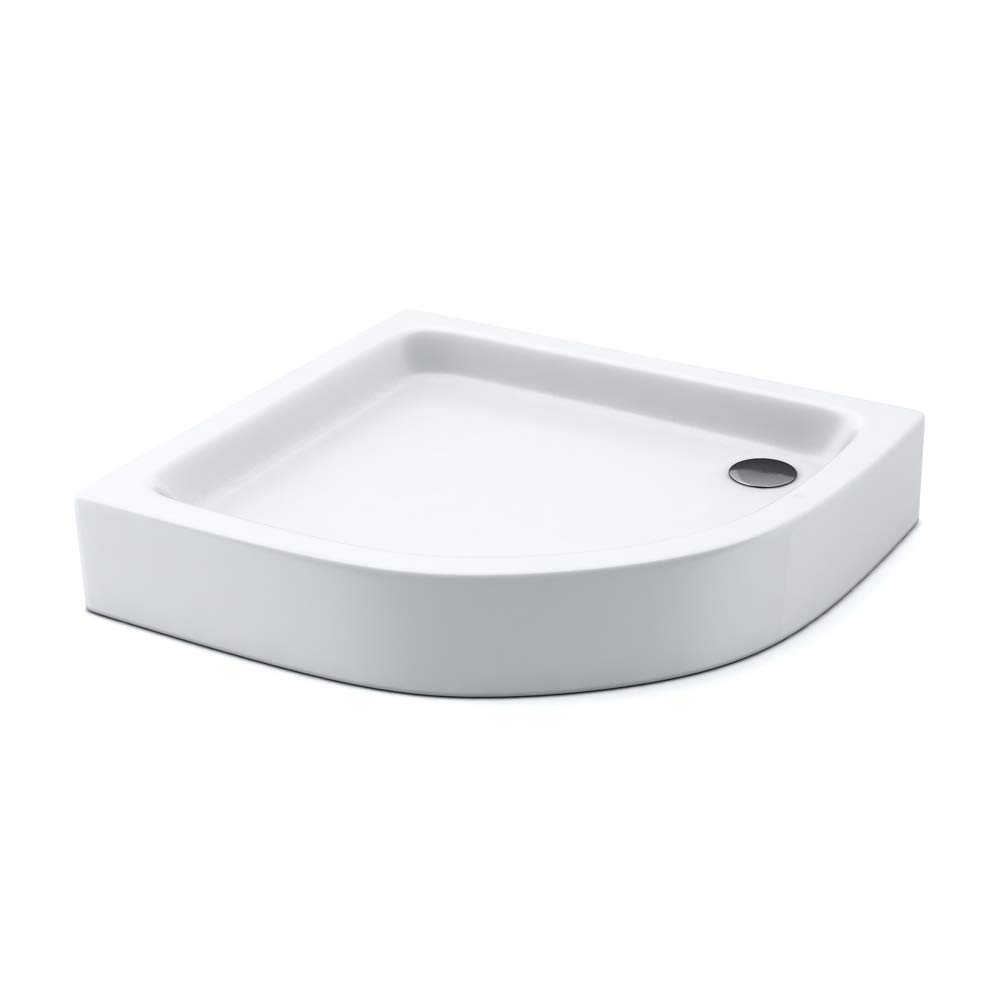 AQUABAD Duschwanne Forta Plus LeakProtect Smooth White | Viertelkreis