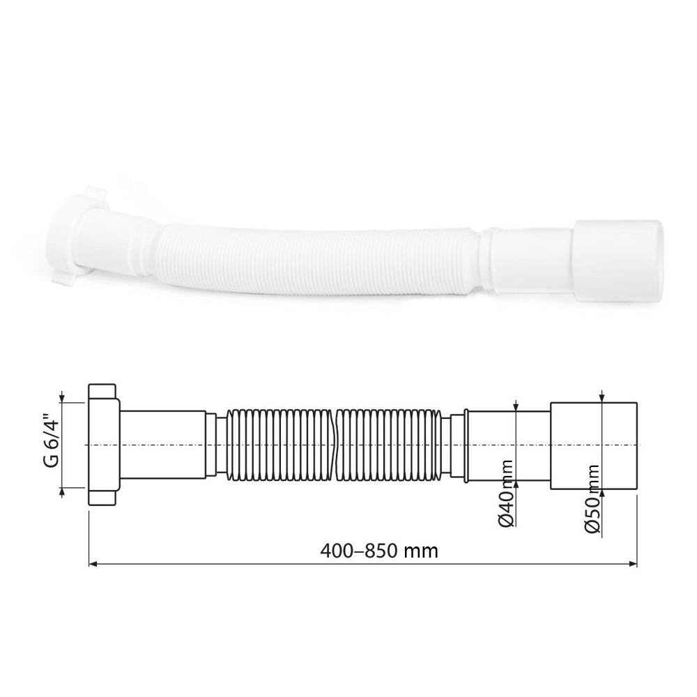 Aquabad Ablaufgarnitur A9.200 extraflach, 90 mm, Chrom Abdeckung + Gratis Haarfänger für Duschwanne