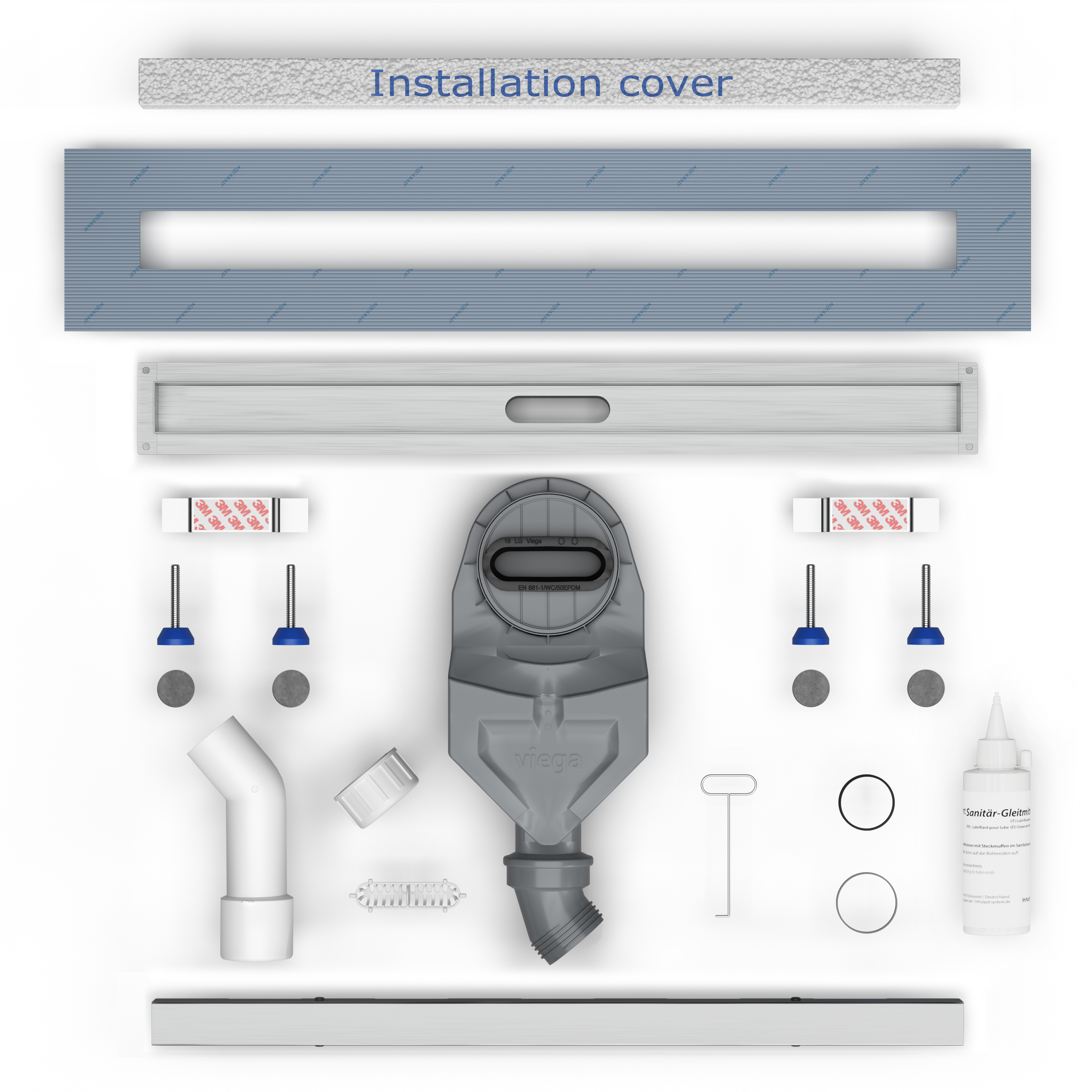 AQUABAD Duschrinne Slim Pro - Blende "Bord"