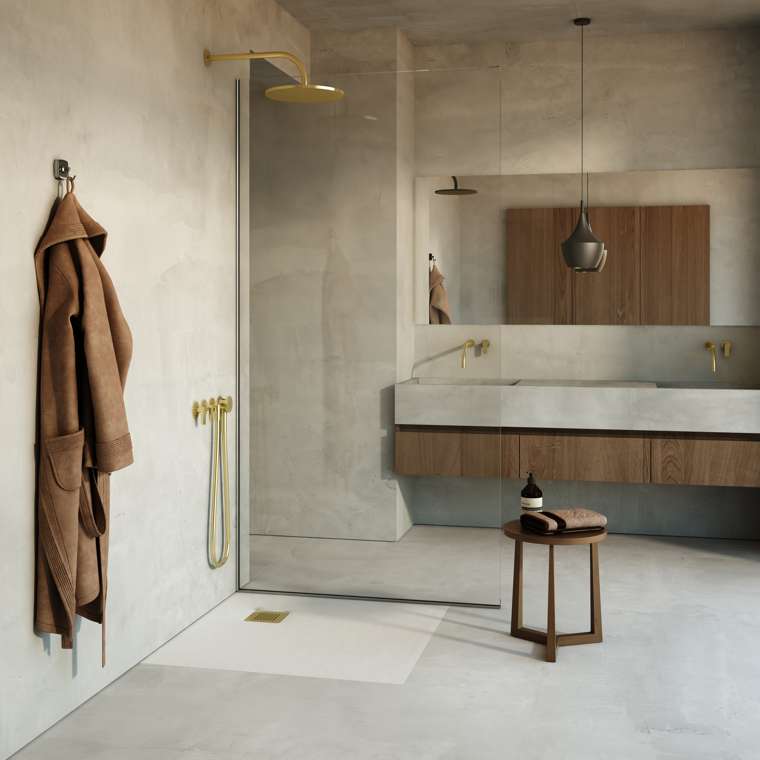 AQUABAD Duschwanne Palast White Stone | Quadrat