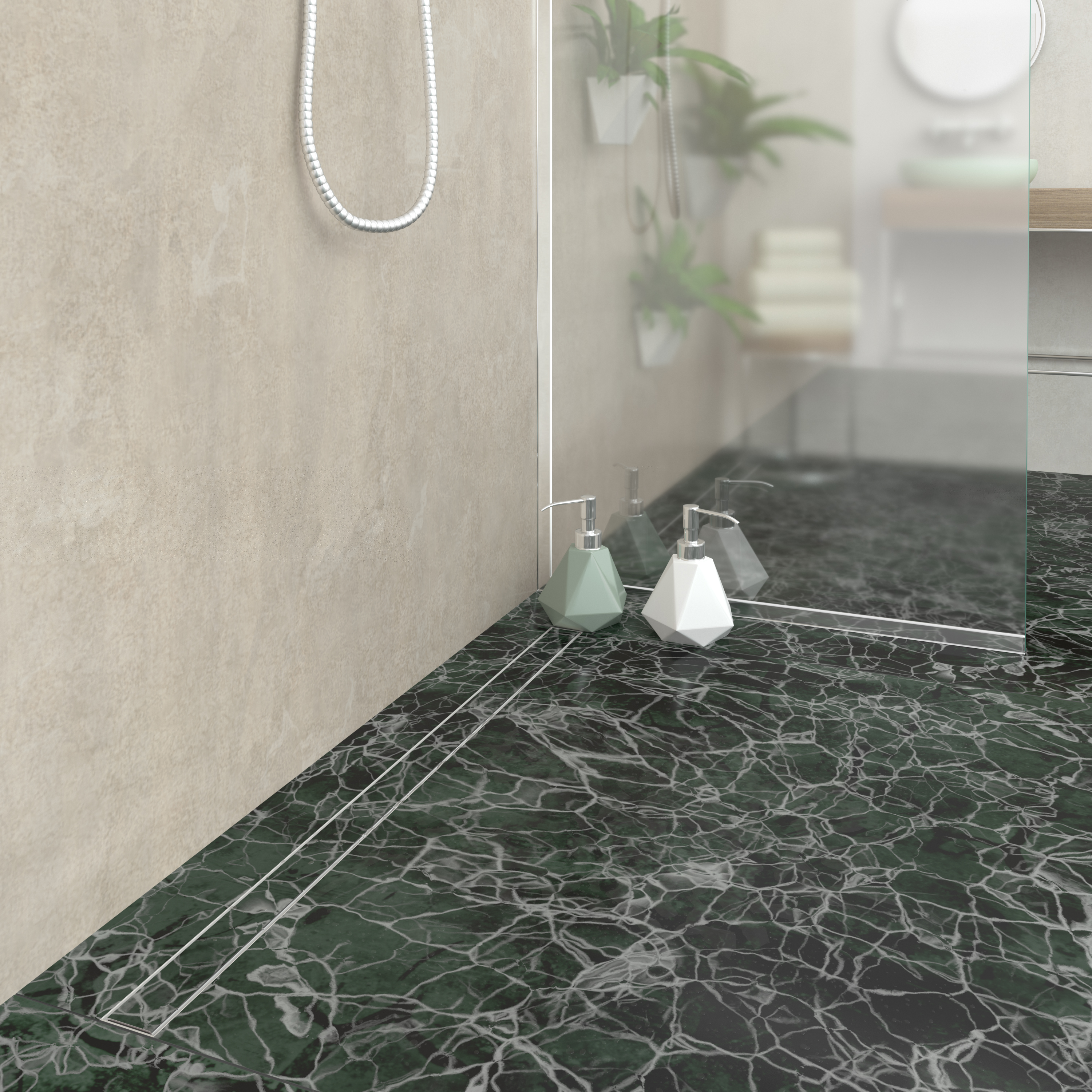 AQUABAD Duschrinne Slim Pro - Befliesbare Blende