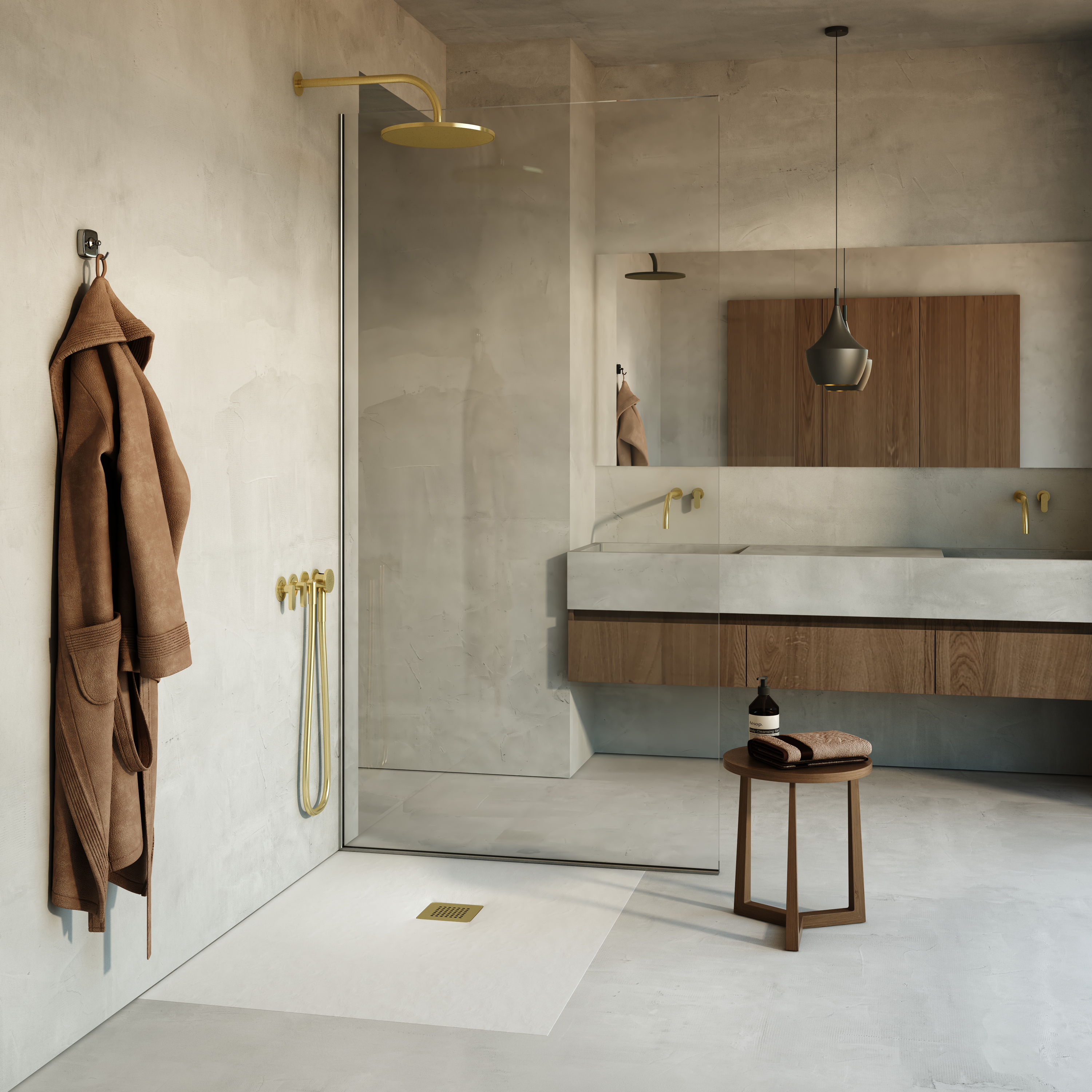 AQUABAD Duschwanne Palast White Stone | Rechteck