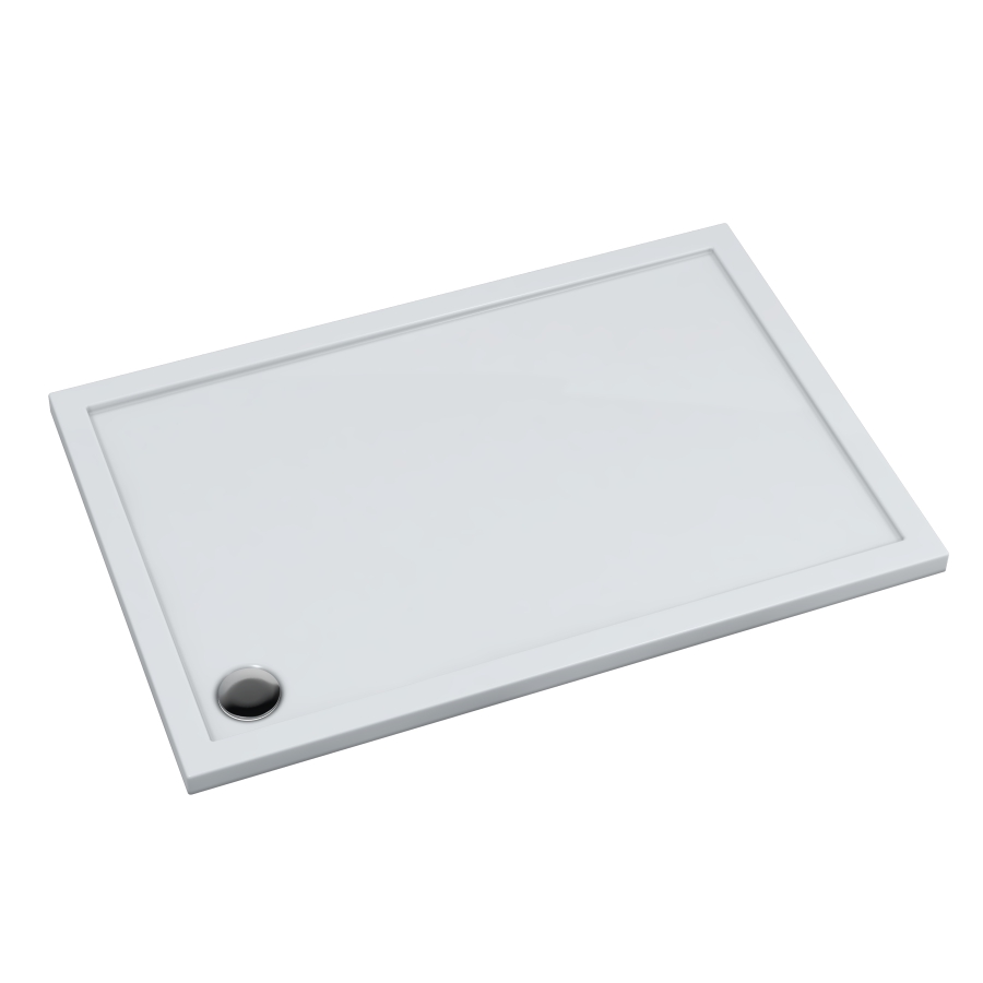 AQUABAD Duschwanne Basic Smooth White | Rechteck
