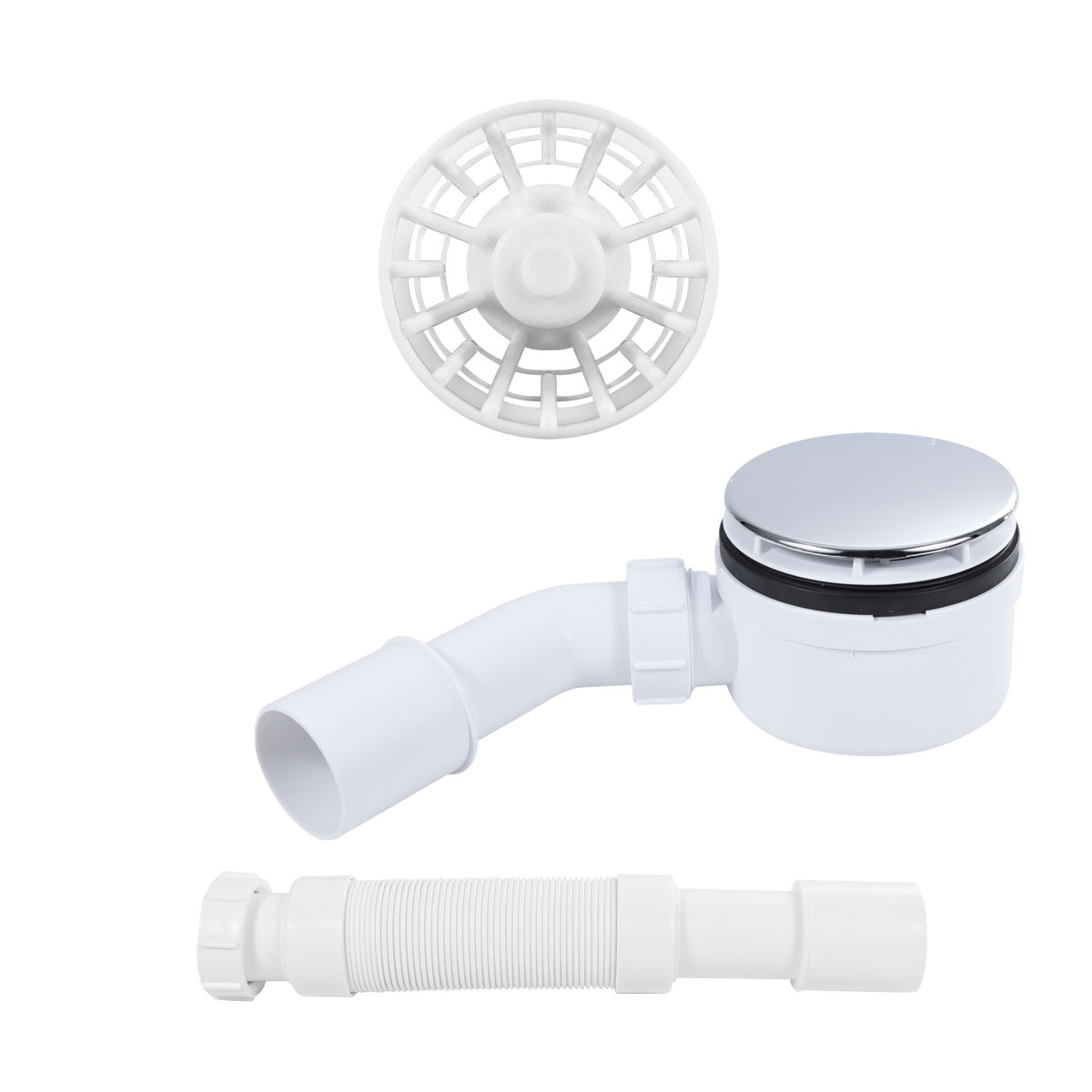 Trapflex Ablaufgarnitur Set inkl. McAlpine HC2730 Chrom