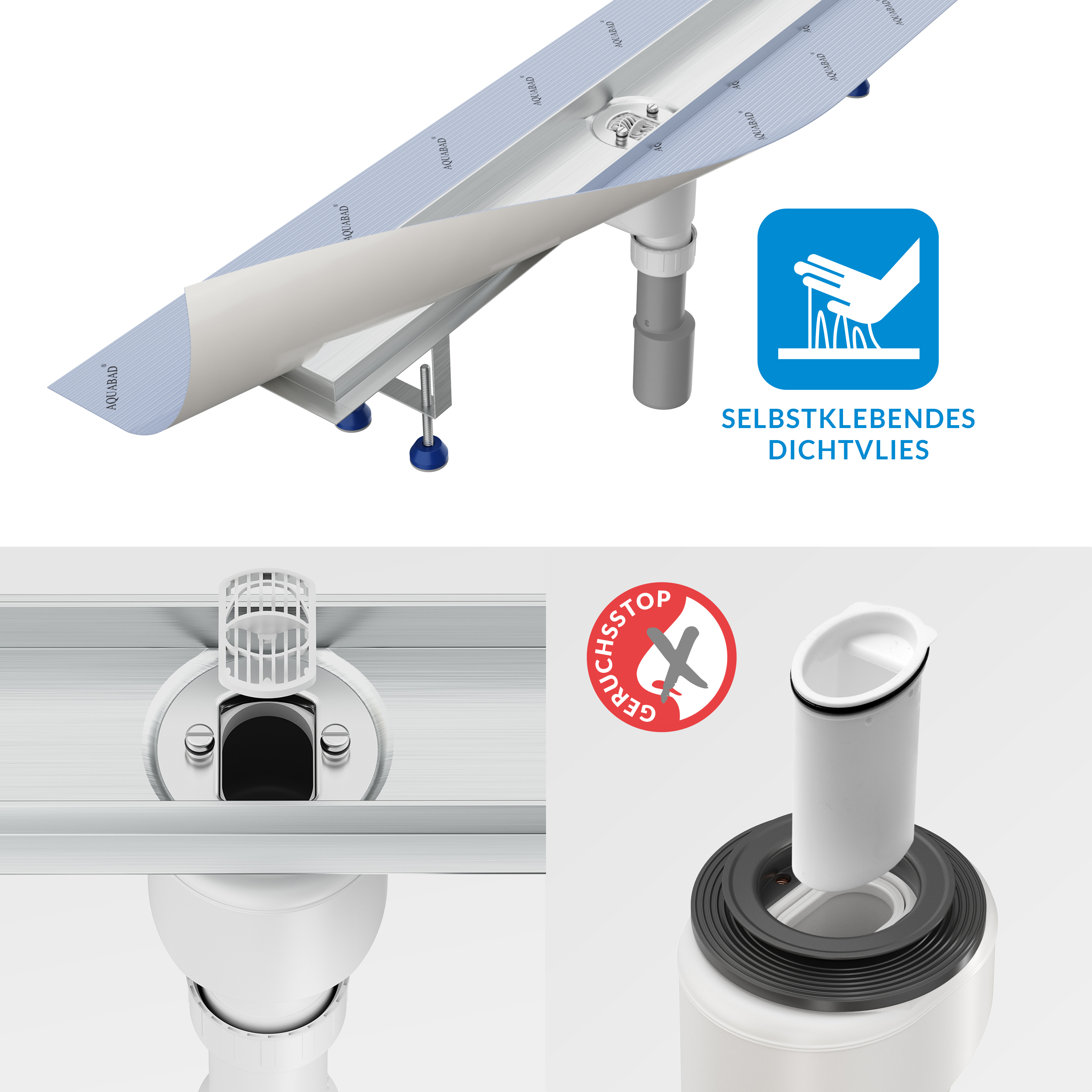 AQUABAD Duschrinne SDS Pro - Befliesbare Blende