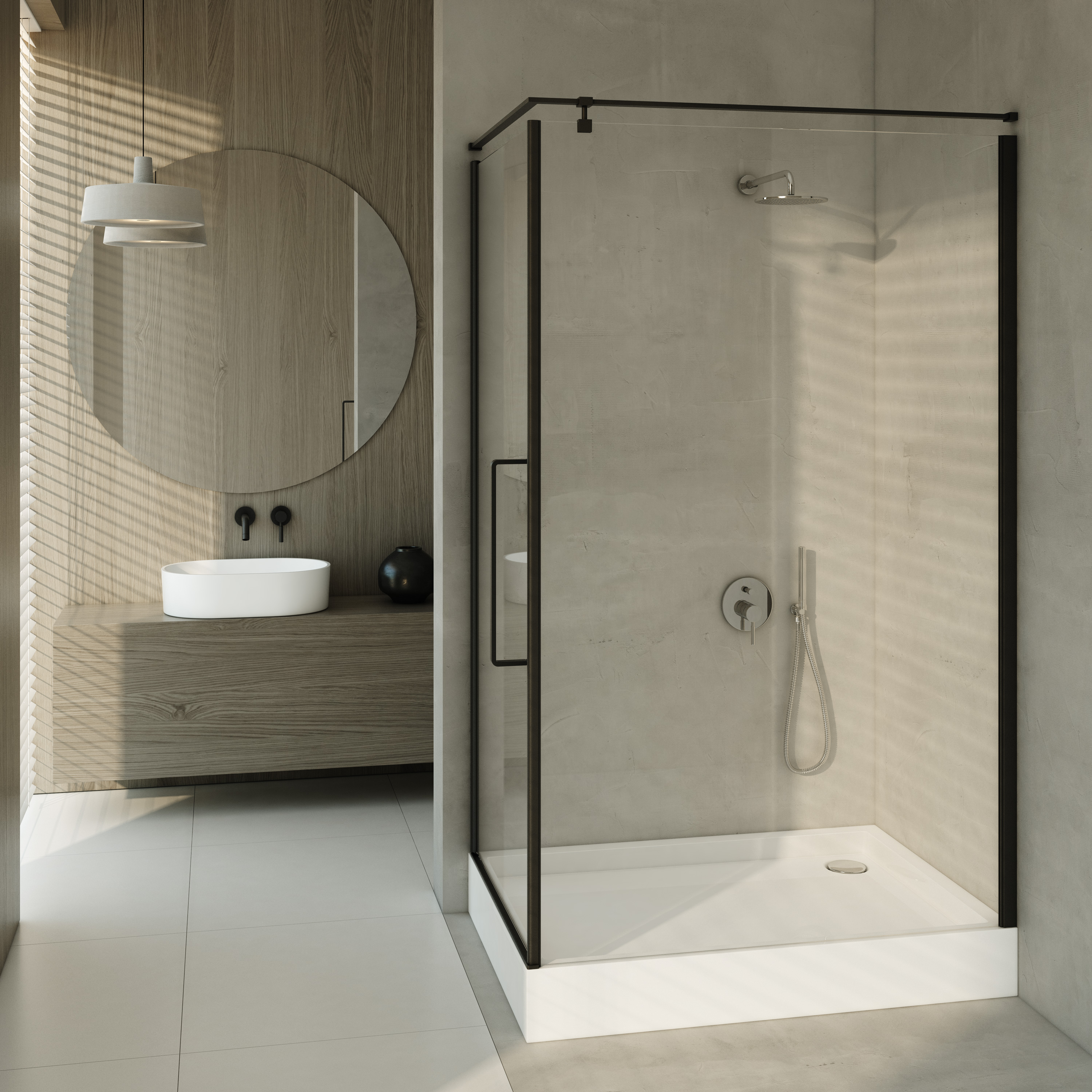 AQUABAD Duschwanne ELEGANA Smooth White | Rechteck