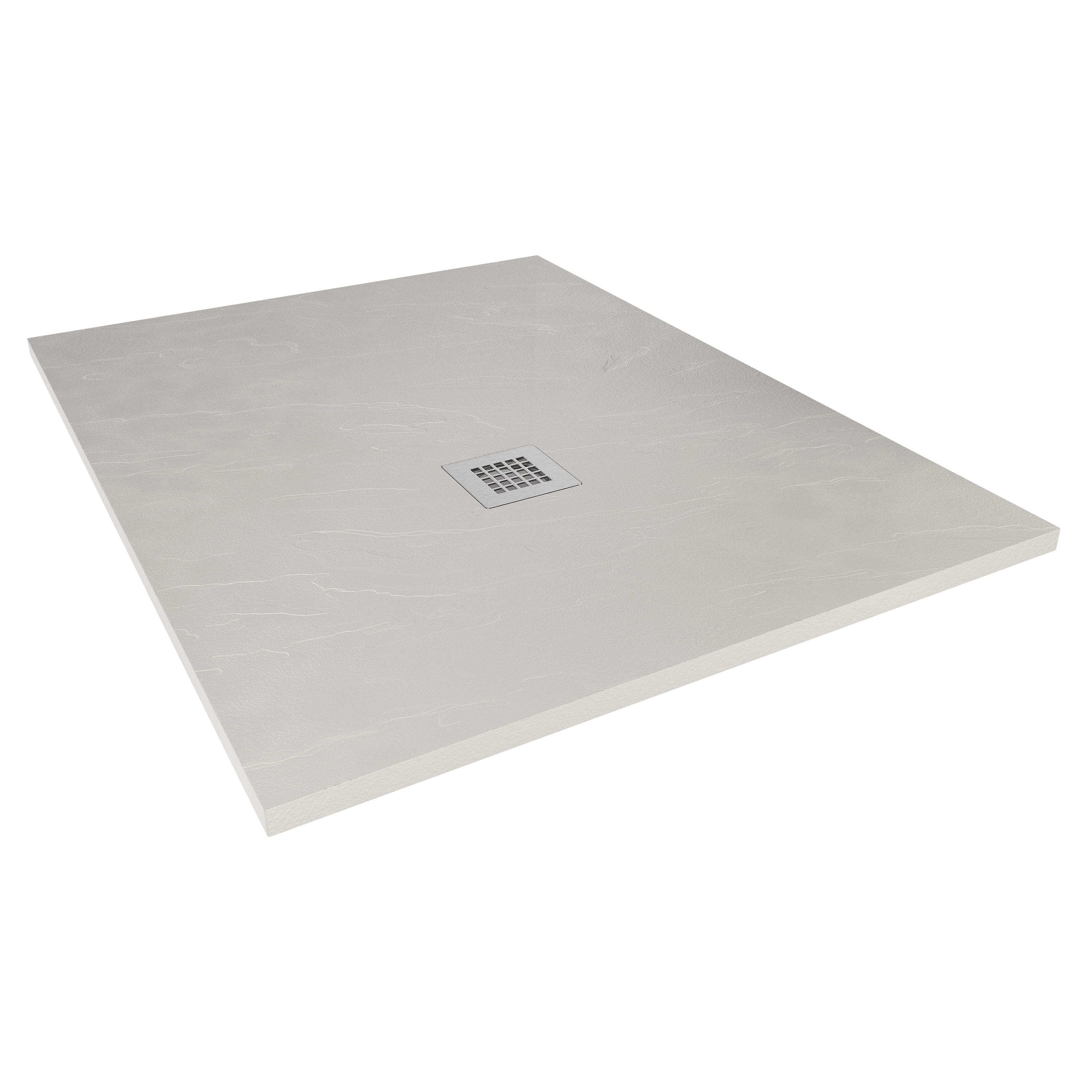 AQUABAD Mineralguss Duschwanne Deluxe Classic, Grau