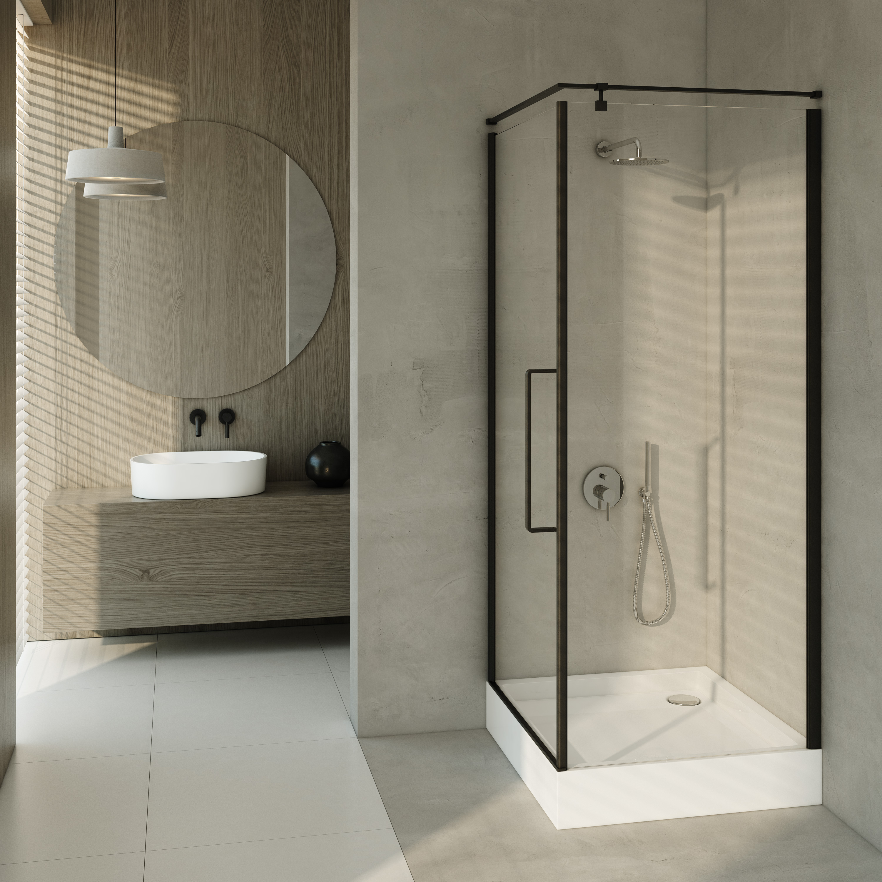 AQUABAD Duschwanne ELEGANA Smooth White | Quadrat