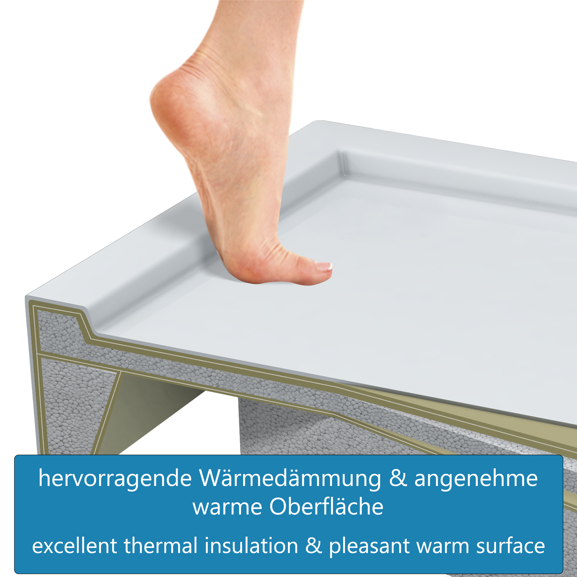 AQUABAD Duschwanne Finca | Rechteck | Smooth White