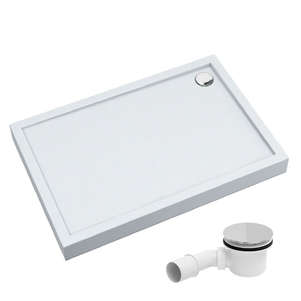 AQUABAD Duschwanne Ultima LeakProtect Smooth White | Rechteck