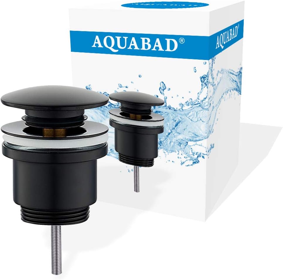 Aquabad Click Clack Ablaufgarnitur Set CC32 Schwarz