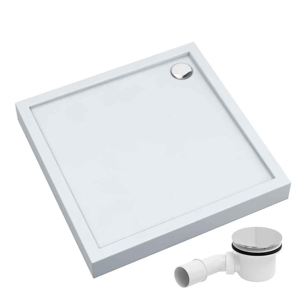 AQUABAD Duschwanne Ultima LeakProtect Smooth White | Quadrat
