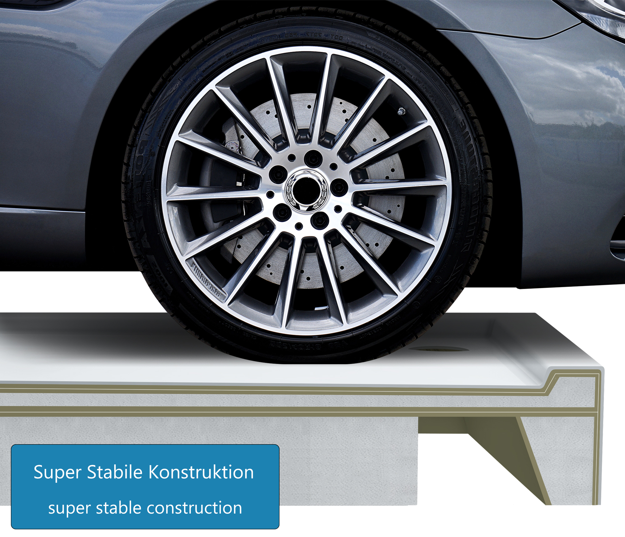 AQUABAD Duschwanne Ultima LeakProtect Black Stone | Fünfeck