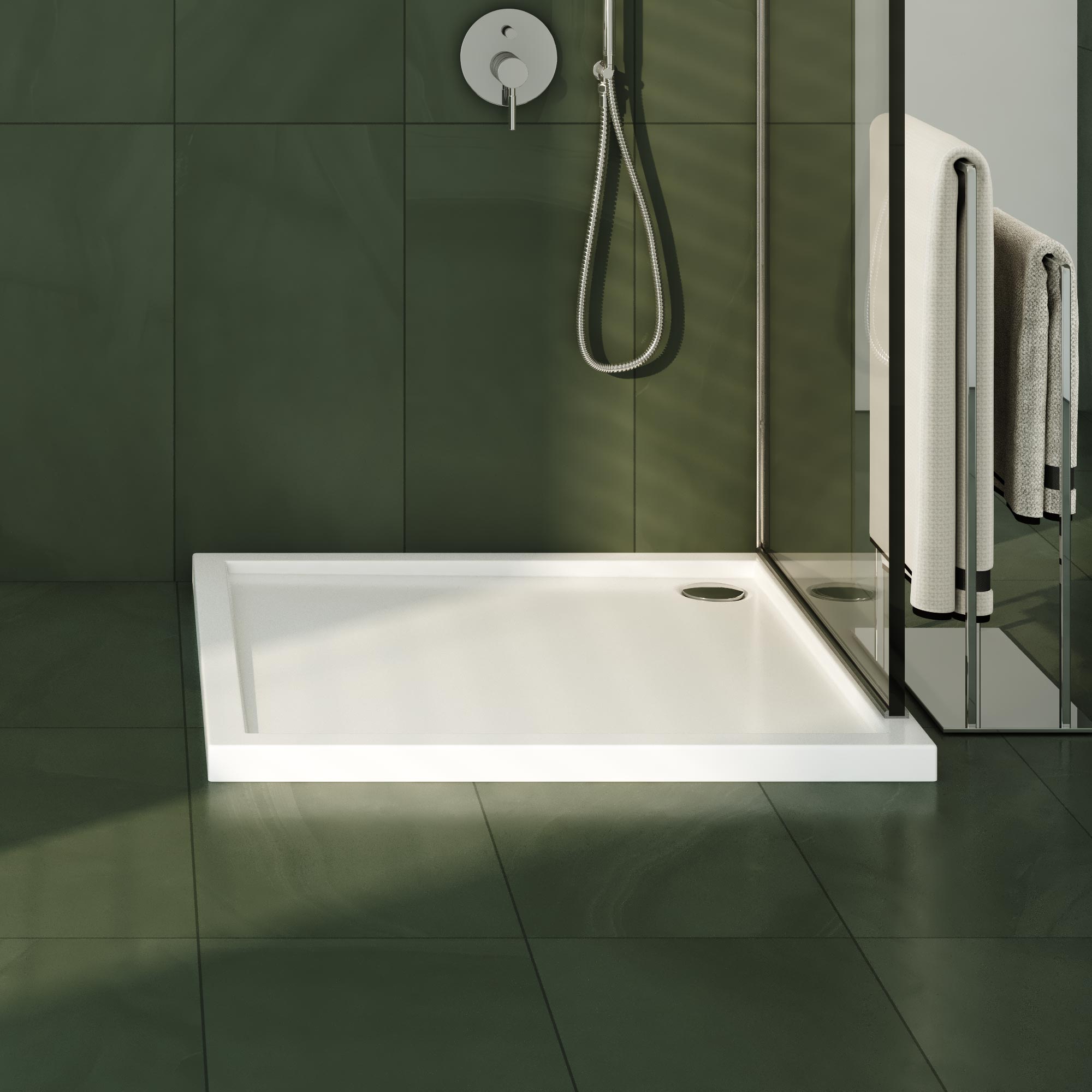 AQUABAD Duschwanne VILLA | Quadratisch