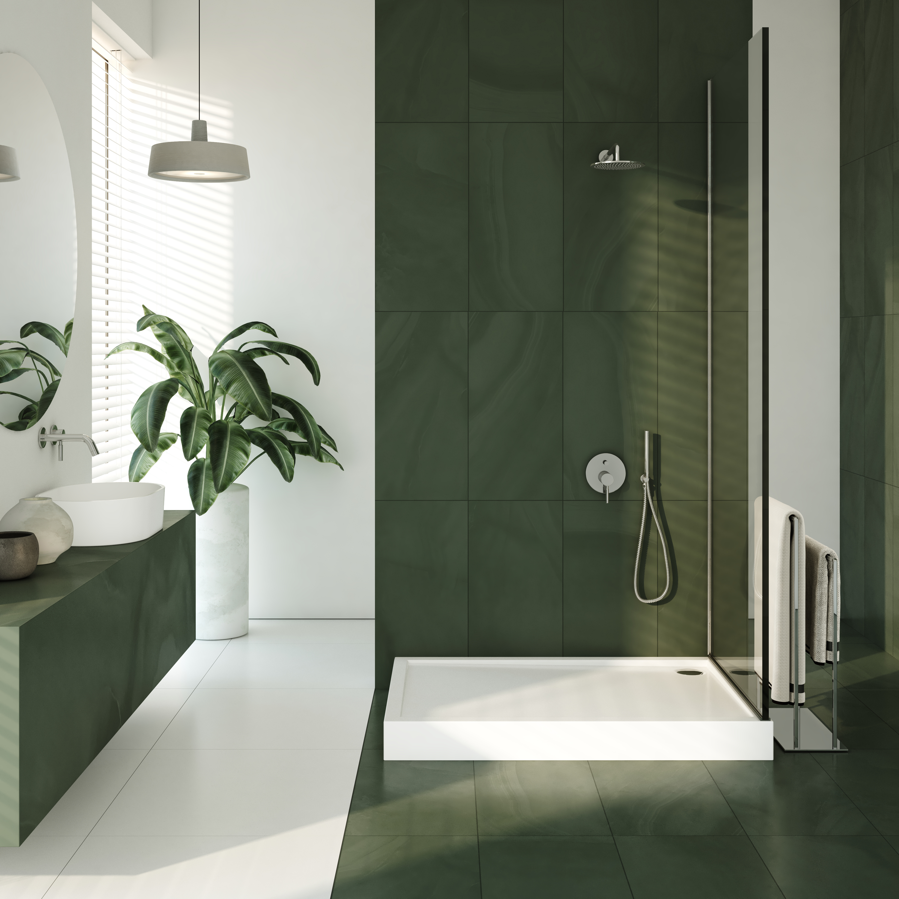 AQUABAD Duschwanne Ultima LeakProtect Smooth White | Rechteck