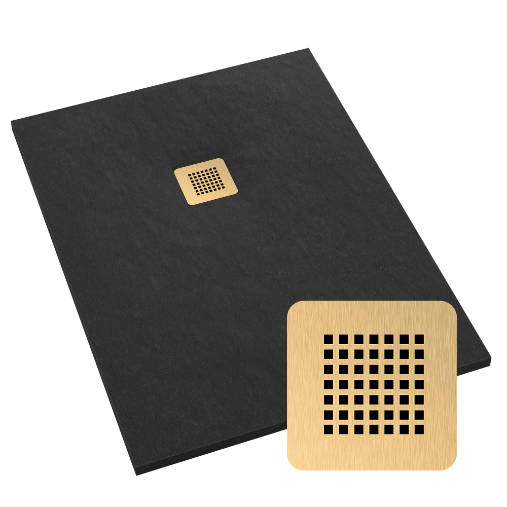 AQUABAD Duschwanne Palast Black Stone | Rechteck