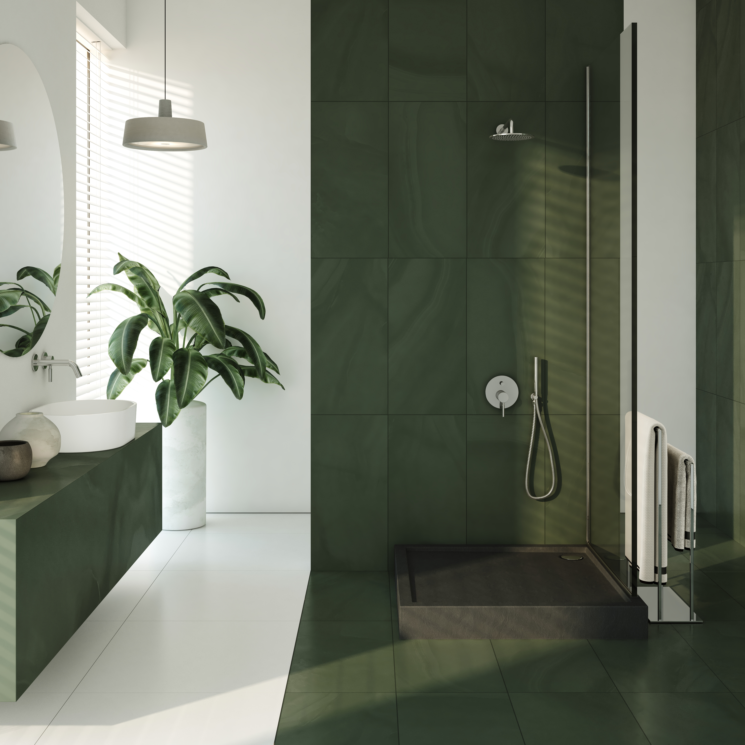 AQUABAD Duschwanne Ultima LeakProtect Black Stone | Quadrat
