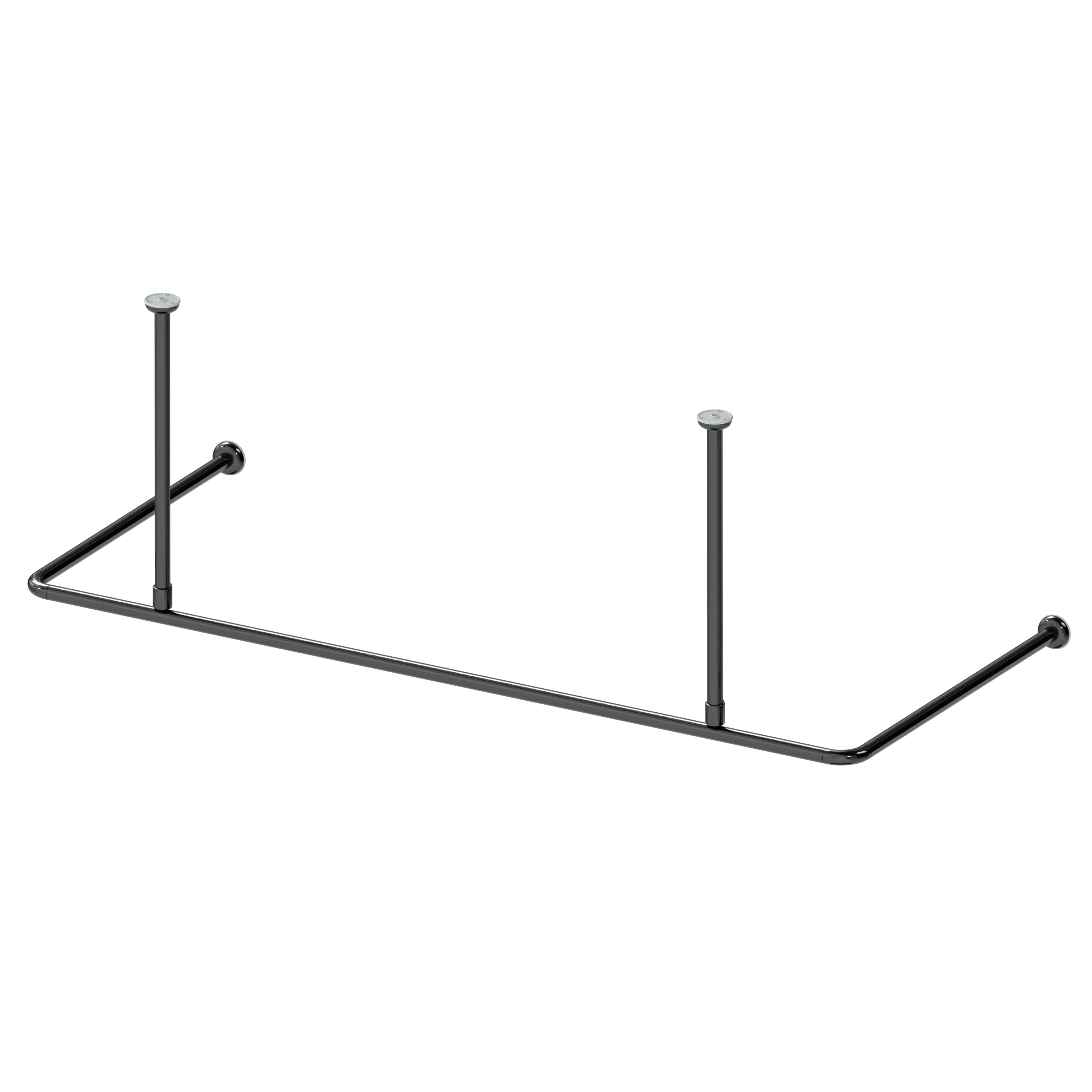 AQUABAD Hastaflex Frame Duschvorhangstange aus Aluminium