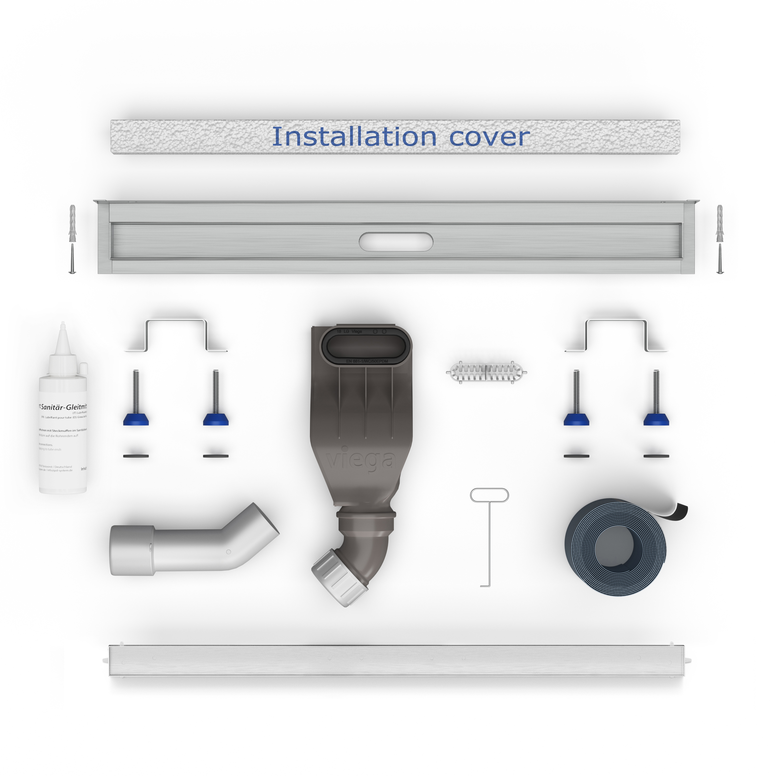 AQUABAD Duschrinne Slim Wall Pro - Befliesbare Blende