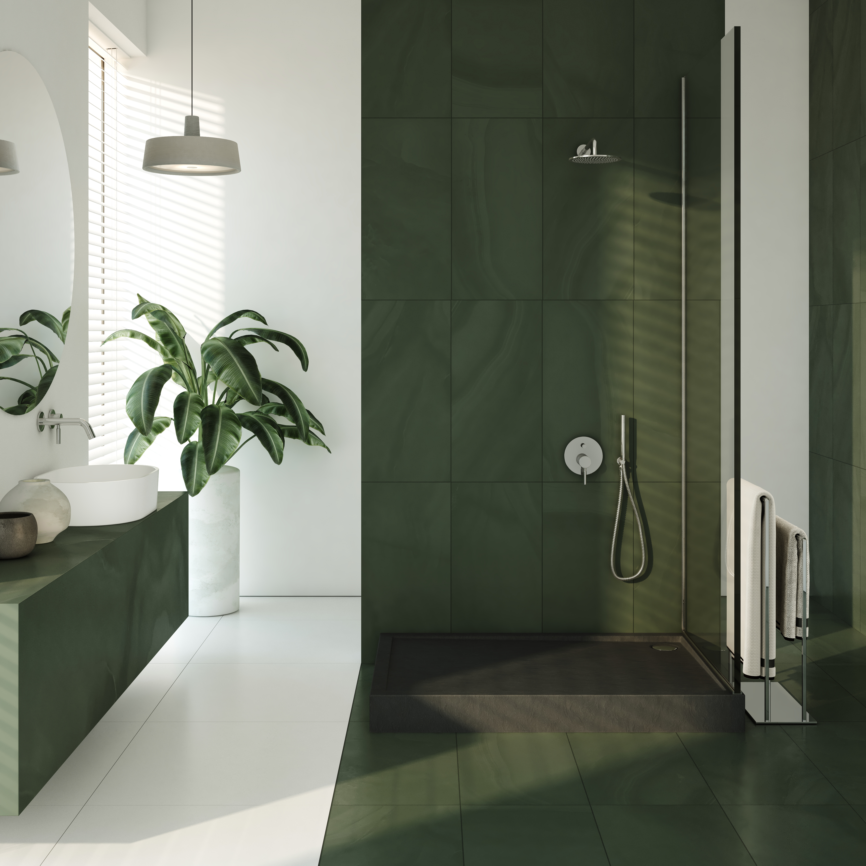 AQUABAD Duschwanne Ultima LeakProtect Black Stone | Rechteck