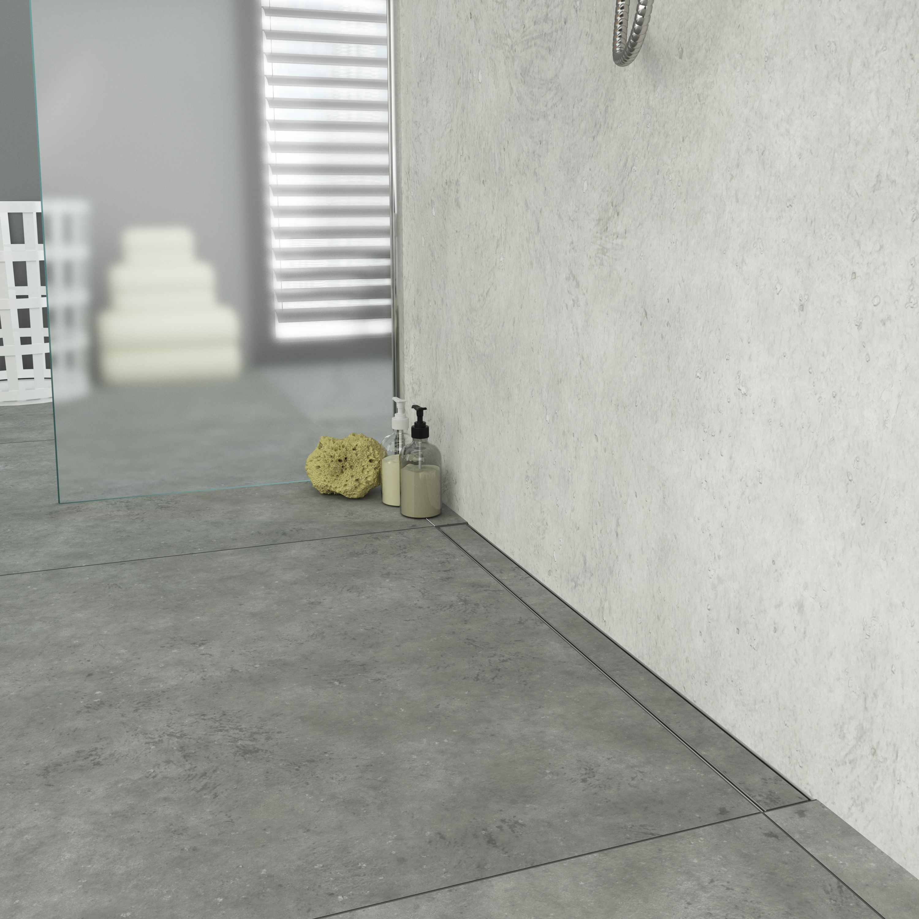 AQUABAD Duschrinne Slim Wall Pro - Befliesbare Blende