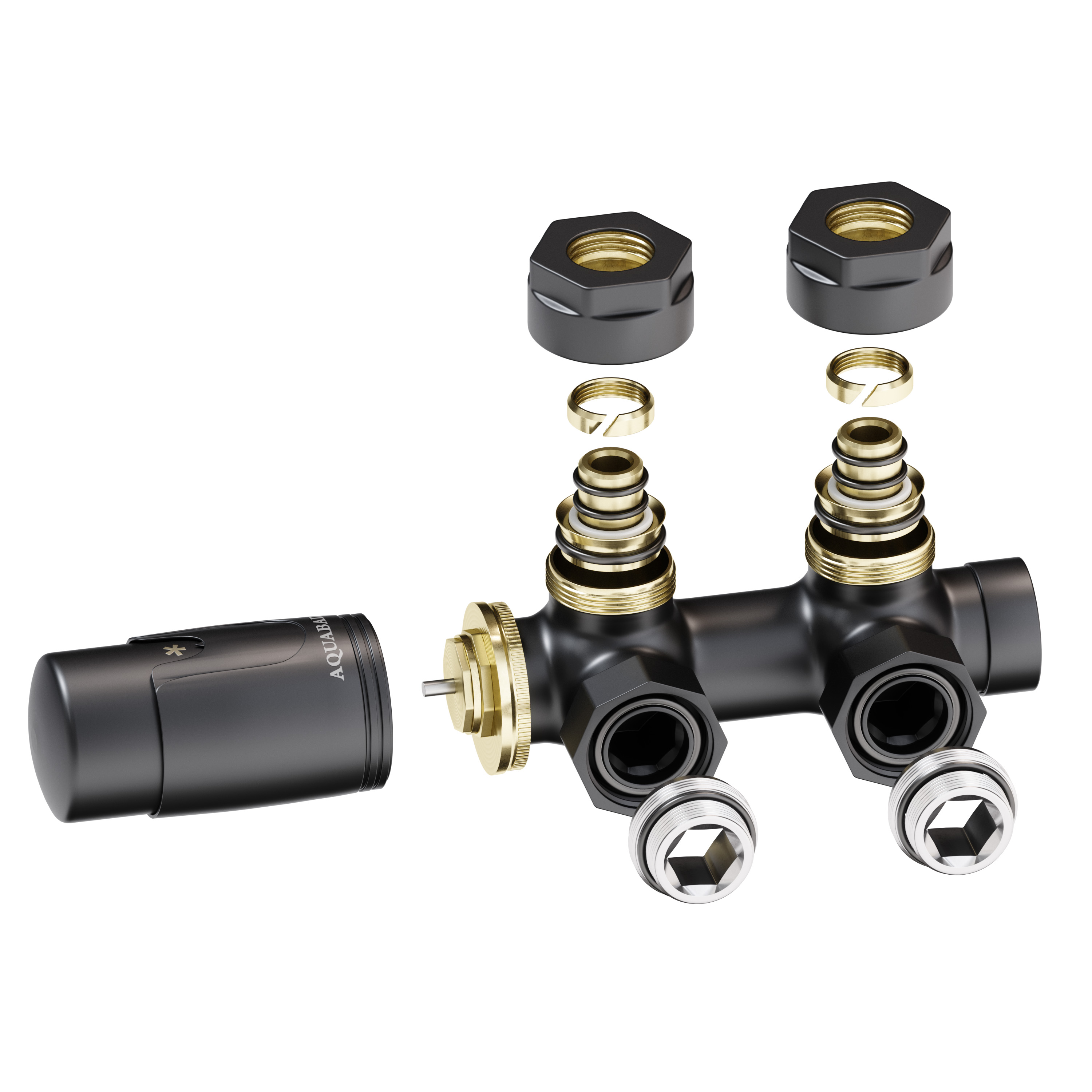Aquabad Multiblock Anschlussgarnitur 50mm Mittelanschluss